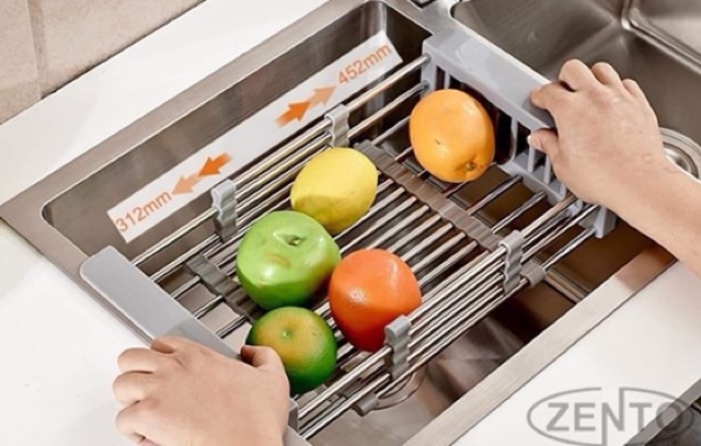 Khay Đa Năng Để Chậu Rửa Chén Mẫu Mới ( rổ kéo bồn rửa bát )