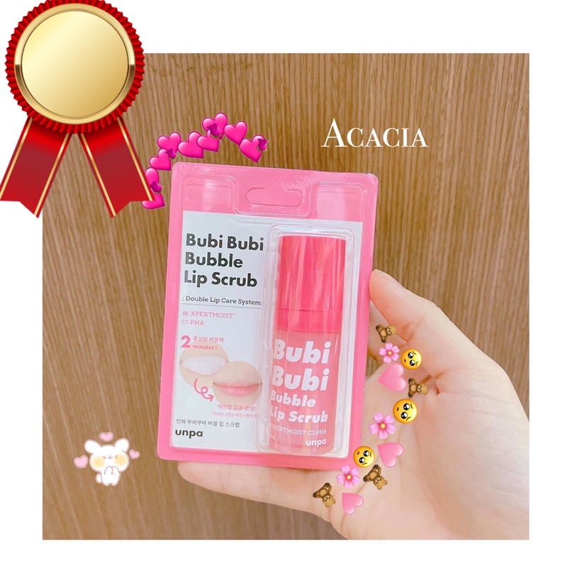 [Mã ACACIA8799 hoàn 8% xu đơn 500K] Gel Sủi Tẩy Tế Bào Chết Siêu Mềm Môi Unpa Bubi Bubi Bubble Lip Scrub ( Mẫu Mới ) | BigBuy360 - bigbuy360.vn