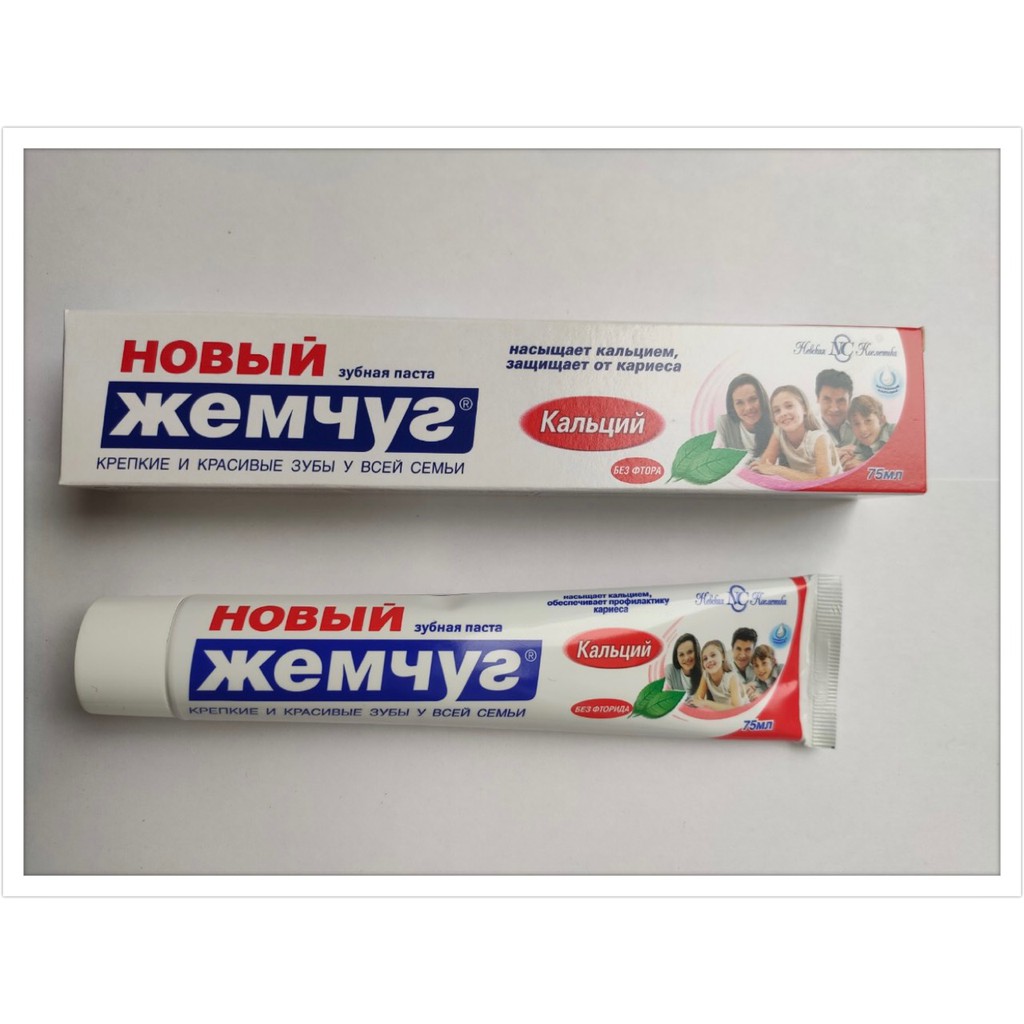 Kem đánh răng Canxi NEVCOS - kem danh rang Novy Zhemchug - Kem đánh răng thảo dược Nevcos BÁN CHẠY SỐ 1 CHÂU ÂU