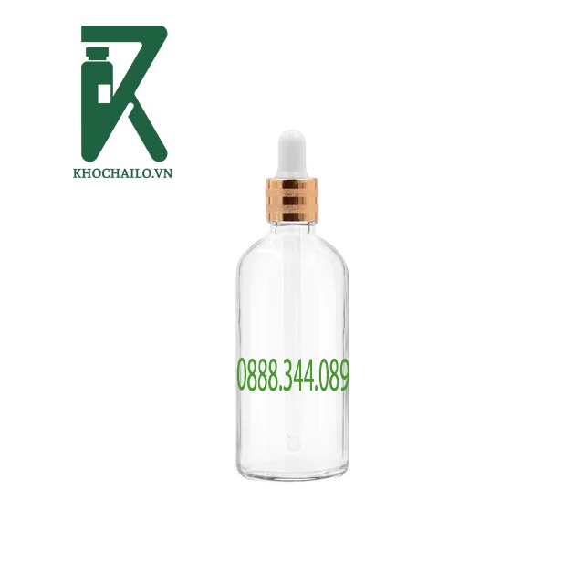 Chai thủy tinh,trắng trong khoen vàng 3 vân cao câp 5ml,10ml,15ml,20ml,30ml,50ml,100ml