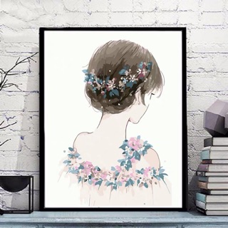 [GOM ORDER] TRANH SƠN DẦU TỰ TÔ CÔ GÁI LƯNG TRẮNG NGẦN