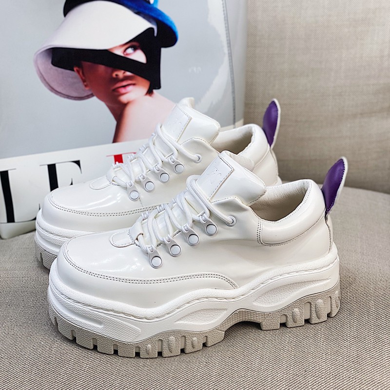 GIÀY BÁNH MÌ NỮ DA BÓNG - GIÀY OXFORD ĐẾ CAO 5CM PHONG CÁCH ULZZANG