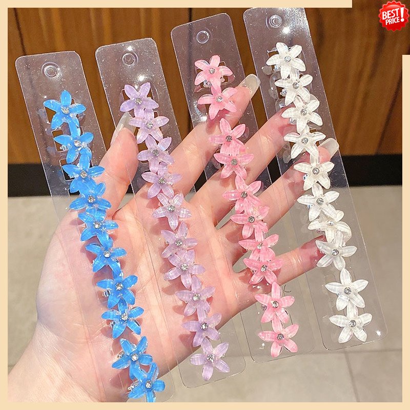 Set 10 Kẹp Tóc Hoa Nhỏ Xinh Xắn Cho Bé Gái