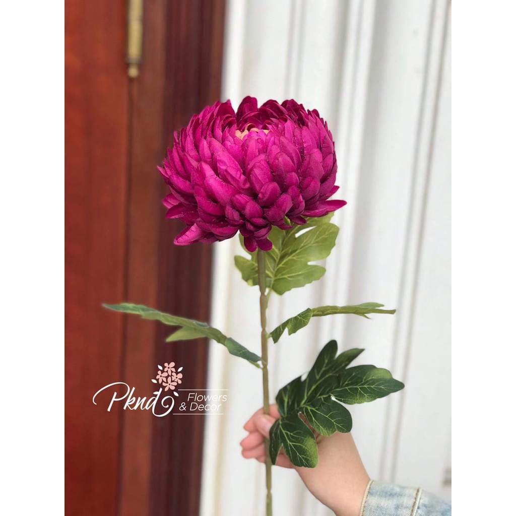 Cành hoa cúc mẫu đơn phú quý cao cấp phù hợp cắm bình gốm trang trí nhà cửa đẹp PKND FLOWERS &amp; DECOR