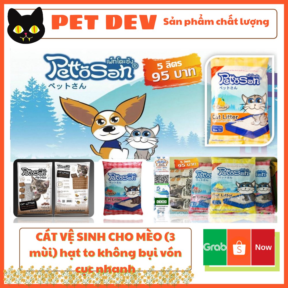 HCM - PETTOSAN - Thailand CÁT VỆ SINH cho mèo Loại mùi thơm vón cục nhanh For cats