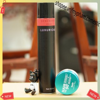 Combo sáp vuốt tóc Hairto90 Kanfa + tặng móc khóa
