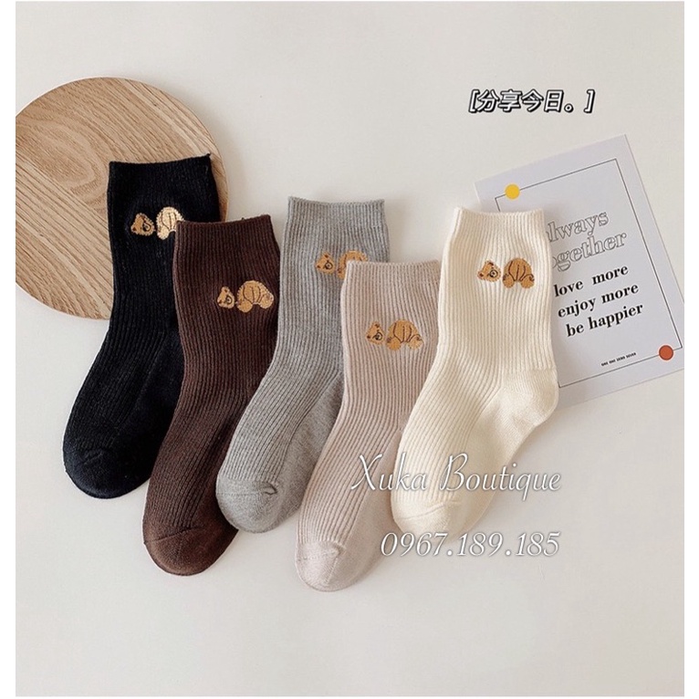 Tất Trẻ Em Cao Cấp, Tất Vớ Thêu Ong Cao Cổ Cotton Cho Bé Từ 1 đến 12 tuổi Chất Siêu Đẹp