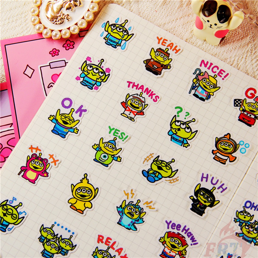 ★★★ Câu chuyện Toy Story. Miếng Dán Trang Trí Nhật Ký Hình Người Ngoài Hành Tinh Q-1 ★★★ Set 40 Sticker Dán Trang Trí Album Thời Trang