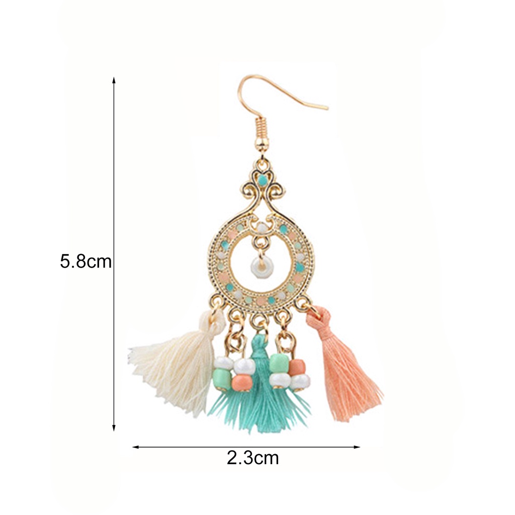 Khuyên tai tua rua phong cách Bohemian cổ điển