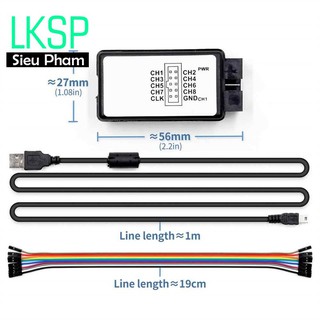USB Phân Tích Logic Tín Hiệu Số 24Mhz 8 Kênh Logic Analyzer
