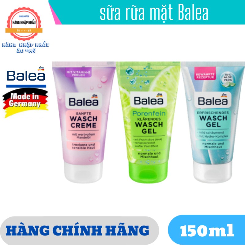 Sữa rửa mặt Balea 150ml dành cho từng loại da