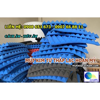 MÚT TIÊU ÂM HÌNH KIM TỰ THÁP KHỔ TẤM 50x50x5cm