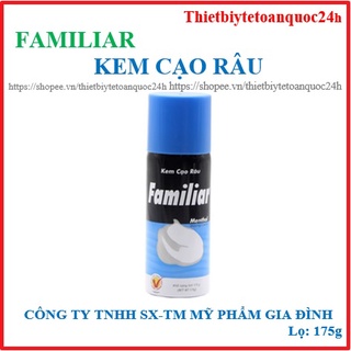 Kem bọt cạo râu Familiar- chai 175g có 2 màu xanh lá& xanh dương