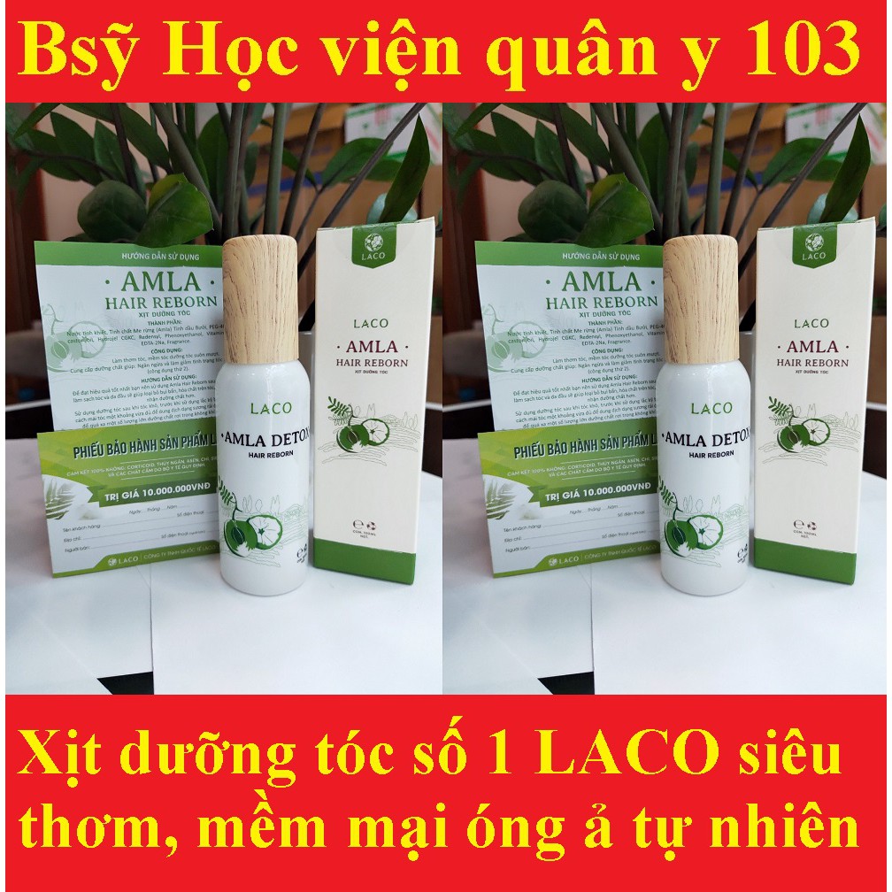 Serum amla detox LACO kích thích mọc tóc, xịt dưỡng tóc giúp chống rụng tóc, mái tóc dày đẹp tự nhiên [dầu gội, dầu xả]