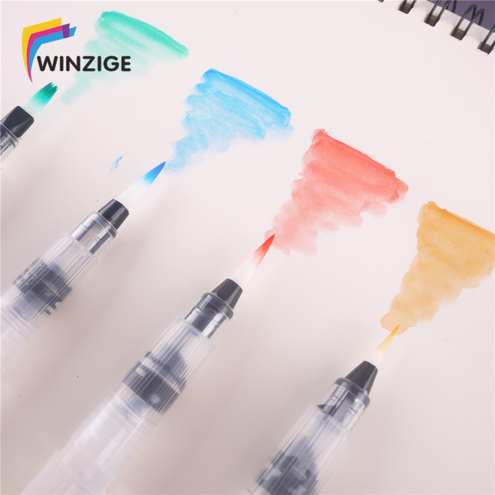Bút vẽ màu nước Winzige dạng bơm mực thiết kế ngòi mềm tiện dụng