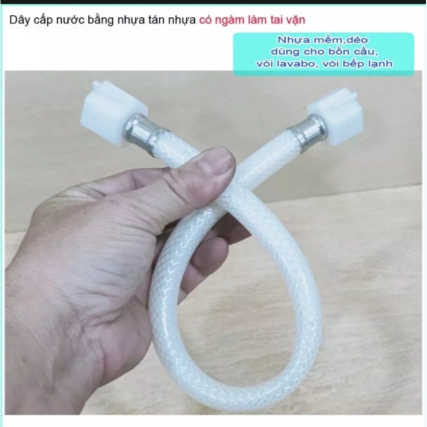 Dây cấp nước tán nhựa, không gỉ, dây dẫn dẻo chịu phèn, mặn