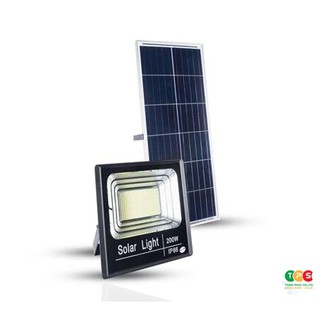 Đèn năng lượng mặt trời pha nhôm đen 200w