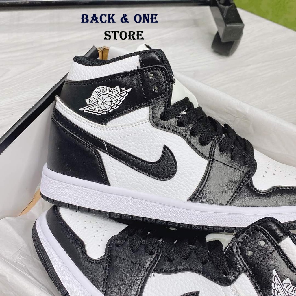 Giày JORDAN 1 PANDA Cao Cổ ⚡️FULL BOX BILL⚡️ Giày 𝐉𝐨𝐝𝐚𝐧 JD1 Đen Trắng Cổ Cao, High Panda Trẻ Trung Nam Nữ 2021 | BigBuy360 - bigbuy360.vn