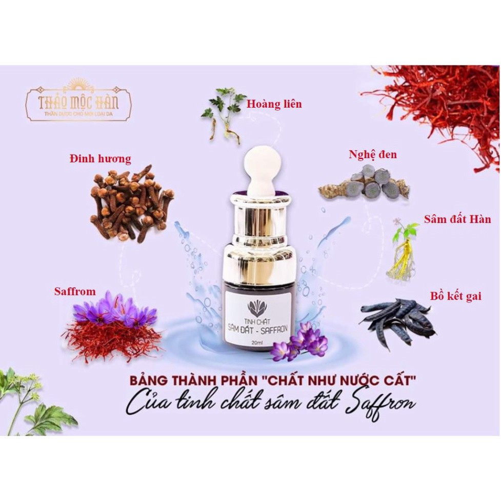 Serum Chuyên Về Mụn Tinh Chất Sâm Đất Saffron, Đánh Bật Các Loại Mụn, Thâm Nám, Se Khít Lỗ Chân Lông, Trắng Da, 20ml | BigBuy360 - bigbuy360.vn