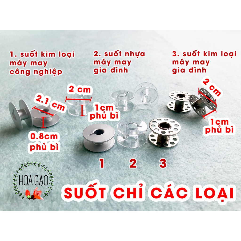 Suốt chỉ máy may công nghiệp, máy may gia đình gói 10 suốt