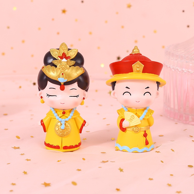 [SIÊU RẺ❤️] – Tượng Hoàng Thượng - Hoàng Hậu (1 Cặp) - Trang trí bánh sinh nhật bánh kem