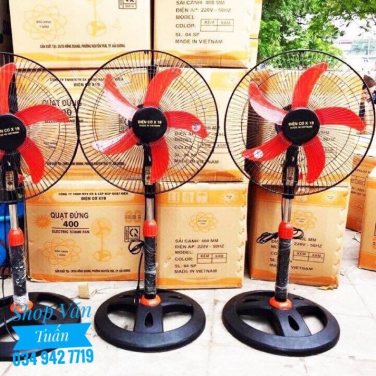 Quạt Cây điện Cơ X19 B400 Cua Đỏ Shop