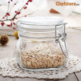 Hũ Thủy Tinh 💥 Bộ 2 Hũ Thủy Tinh Nắp Cài Dung Tích 0.5 Lít Đựng Gia Vị Thực Phẩm Chính Hãng BORMIOLI Ý