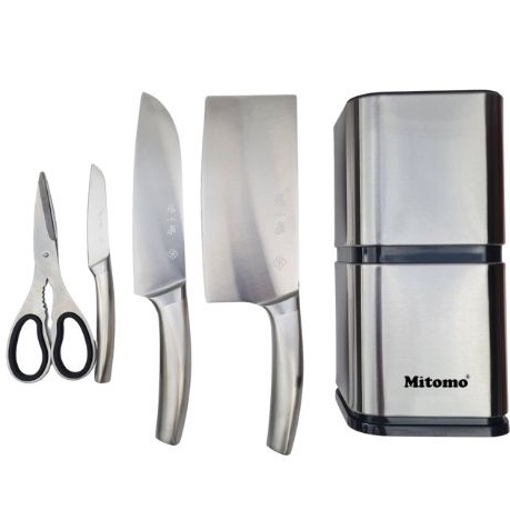 Bộ dao làm bếp thép crom cao cấp 5 món Mitomo DKC 199- HÀNG CHÍNH HÃNG