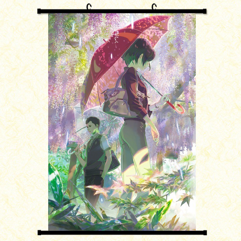 Poster vải anime The Garden of Words 02 40x60 - Khu vườn ngôn từ - tranh vải