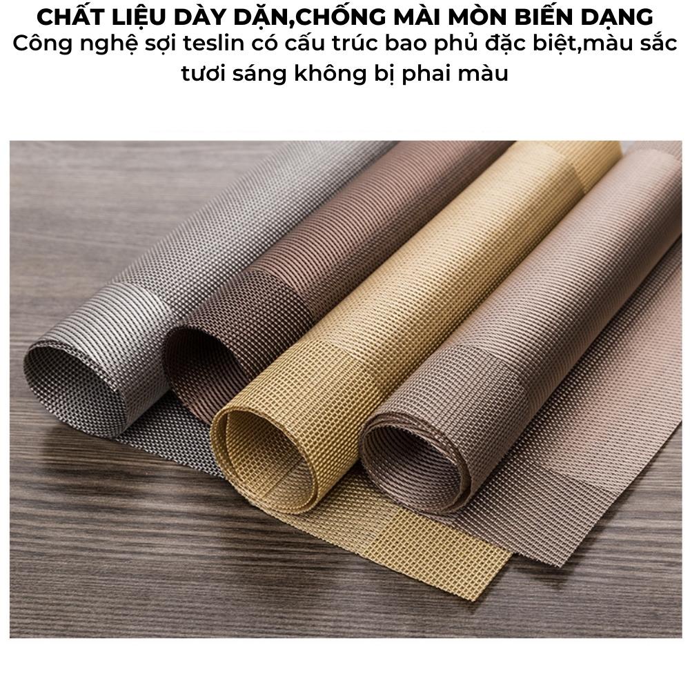 Tấm lót bàn ăn đẹp chống trơn trượt,chống bám bẩn, Miếng lót bàn ăn cao cấp dễ thương chịu nhiệt tốt LOTIDA