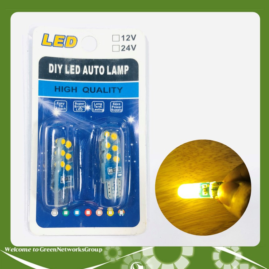 Đèn Demi Chân T10 Tim Bi Tròn Lắp Demi Soi Biển Số ( Giá 2 Bóng ) Greennetworks