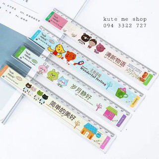 Thước nhựa vườn thú 20cm