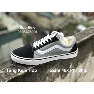 Giày thể thao van old kool đen xám siêu hot 2018 | giày thời trang nam nữ - tặng kèm hộp