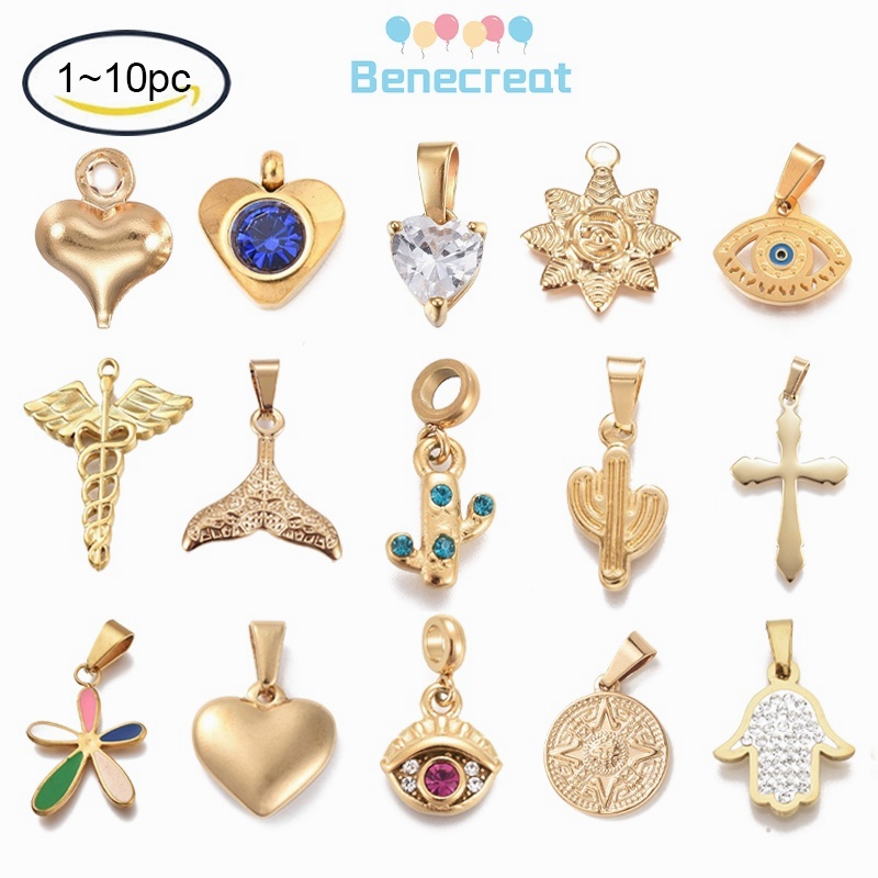 Set 1-10 mặt charm BENECREAT bằng thép không gỉ 304 cao cấp