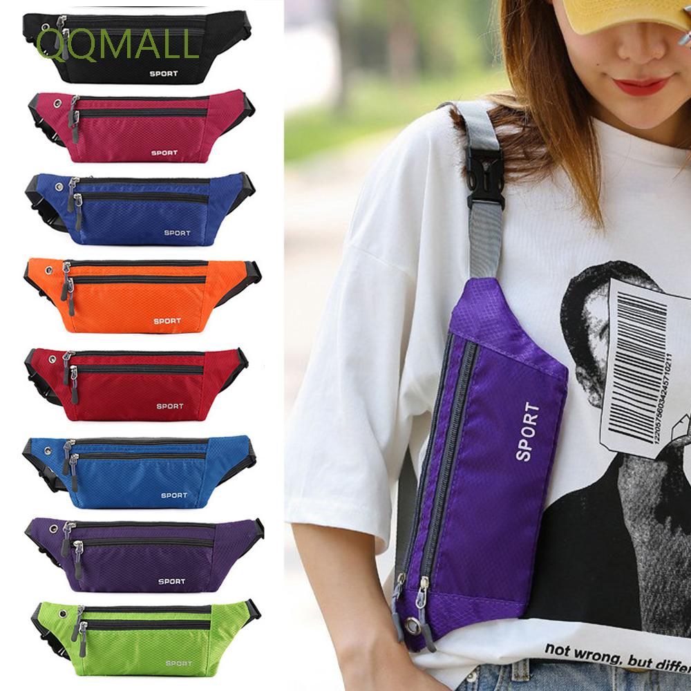 QQMALL Unisex Chest Handbag Nylon Mobile Phone Bag Running Belt Pack Travel Waterproof Lightweight with Adjustable Belt Outdoor Sport Waist Bag/Multicolor