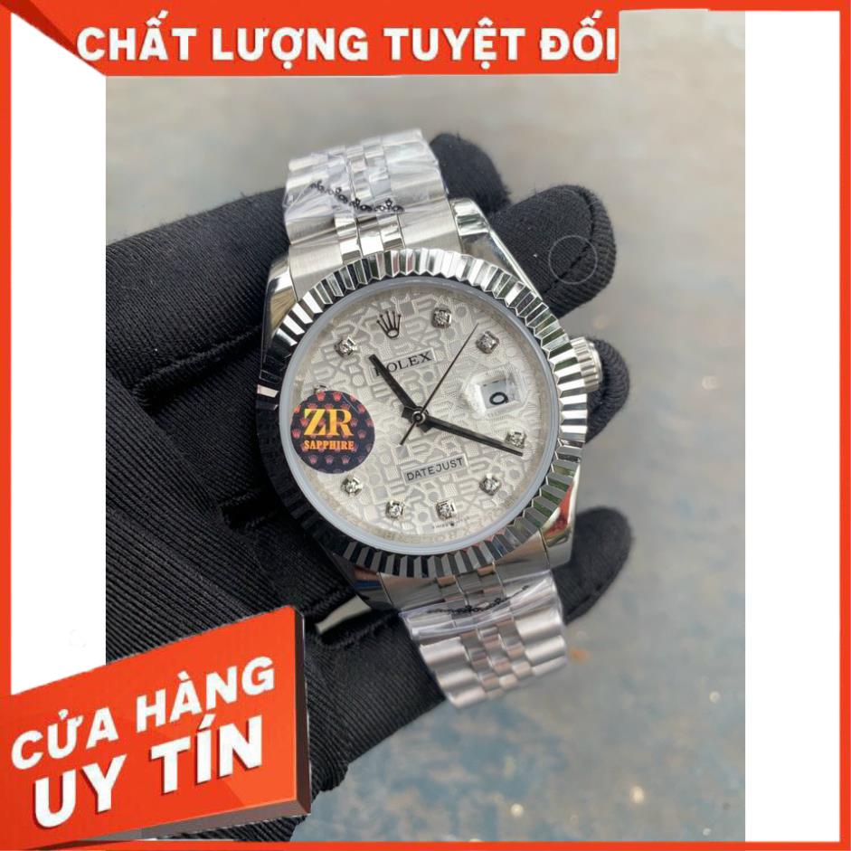 Đồng hồ cơ nam Rolex automatic mặt đính viền đá chống nước
