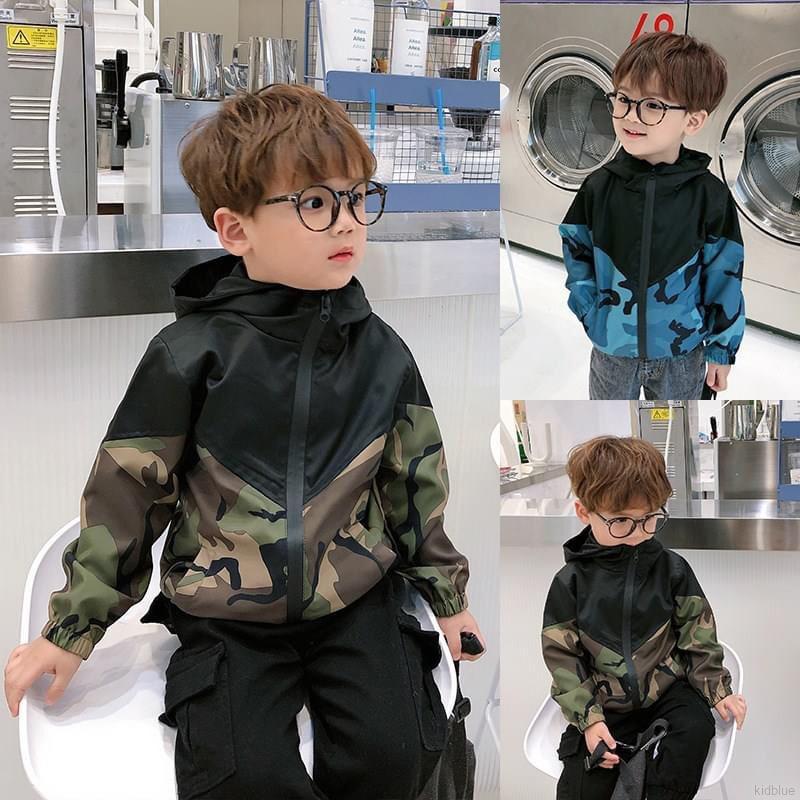 Áo khoác tay dài hoạ tiết rằn ri phong cách Hàn Quốc cho bé