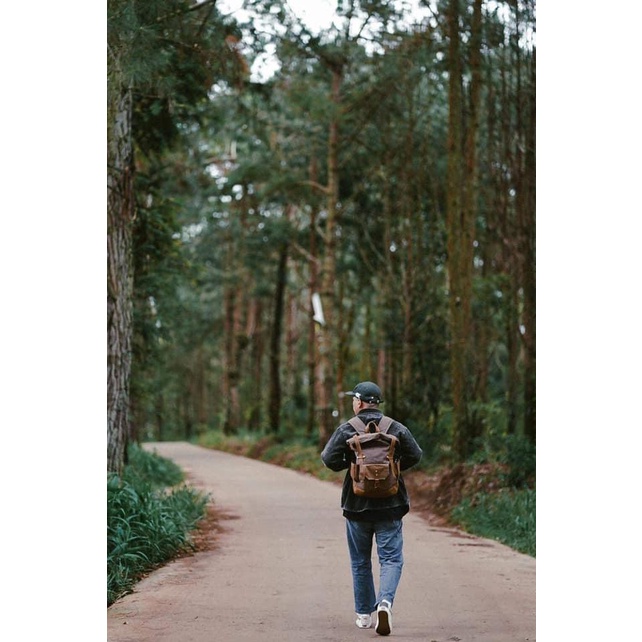 Balo Da Bò Thật balo canvas BL01  - Du Mục Store