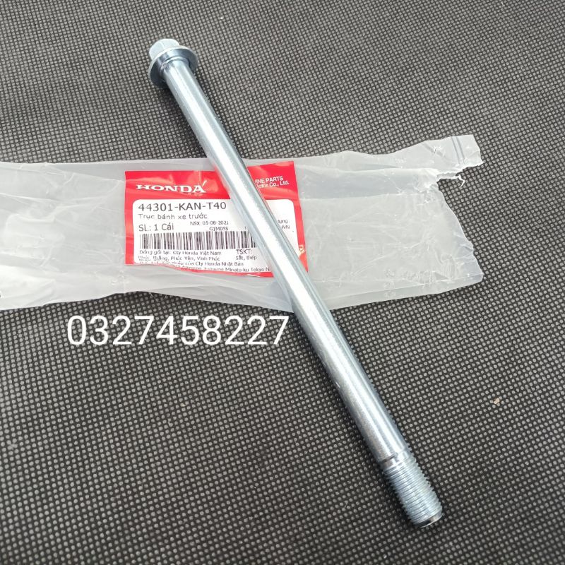 Trục cốt đùm bánh trước xe Super DREAM, WAVE Alpha zin Honda