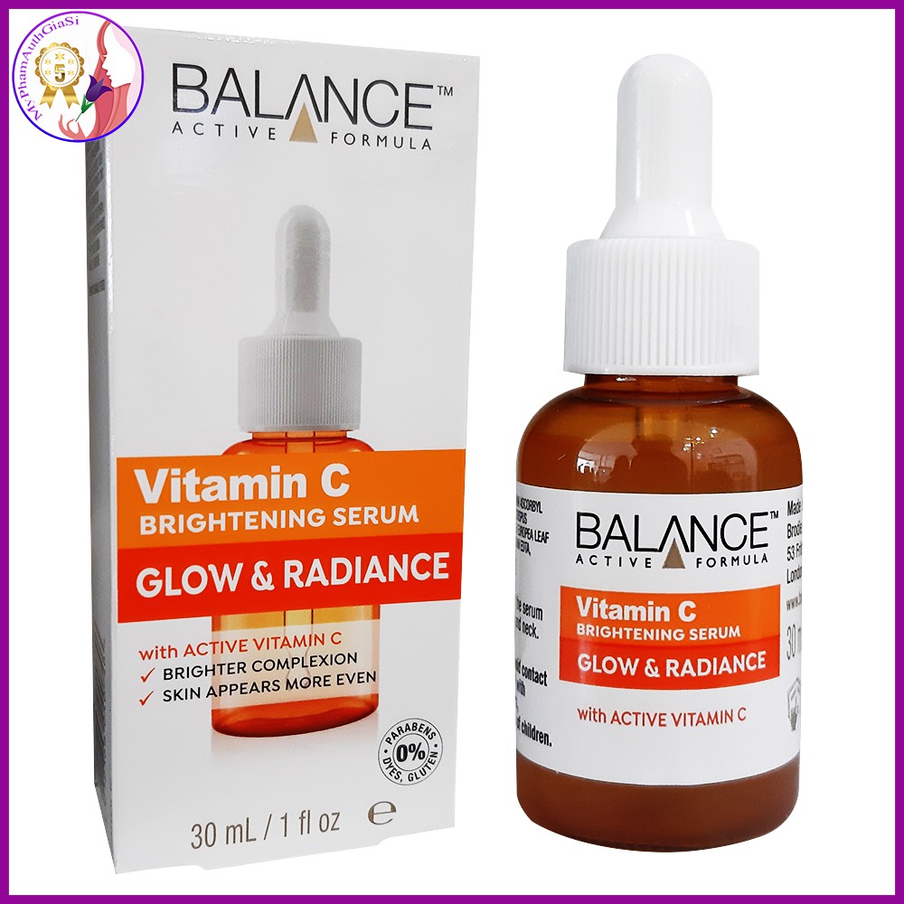 Serum Balance Vitamin C dưỡng trắng giảm thâm và làm căng bóng da 30ml Anh