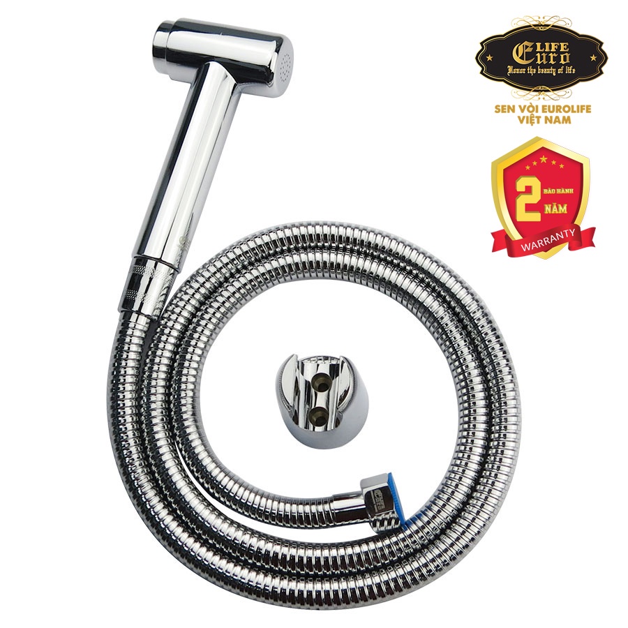Bộ vòi xịt về sinh tay nhấn nhựa ABS mạ Chrome Eurolife EL-X07