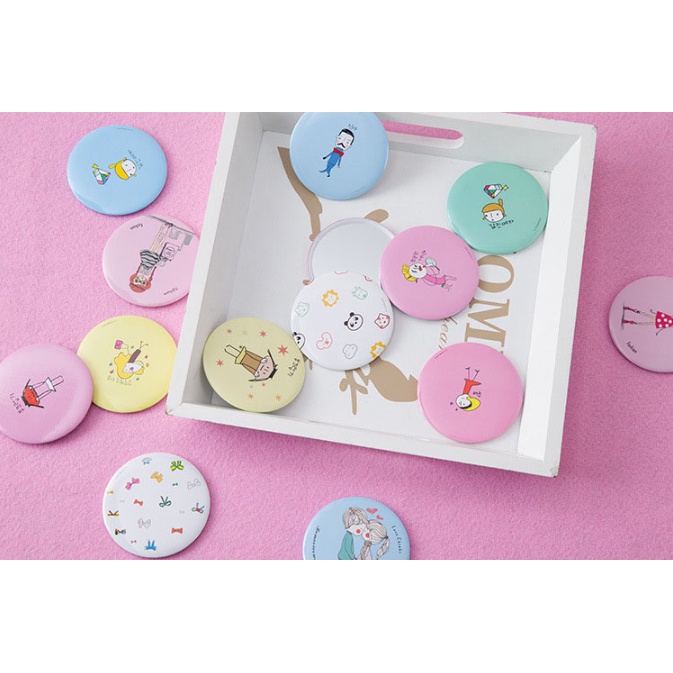 Gương Mini Cầm Tay Đáng Yêu - Gương tròn bỏ túi tiện dụng