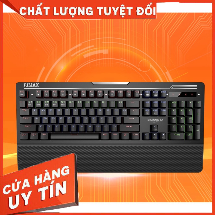 [HDMusictechnology] Giá Hủy Diệt : Bàn phím cơ quang học Rimax Dragon K1 Swich vàng siêu bền