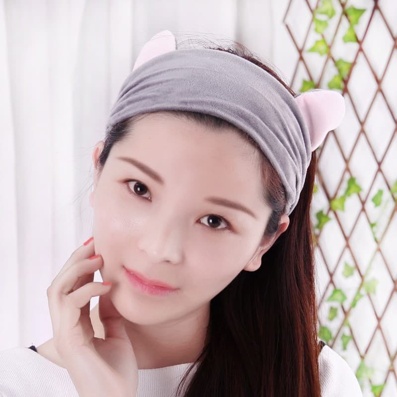 Băng đô họa tiết hoa văn vải nhung cao cấp dễ thương cute Hàn Quốc