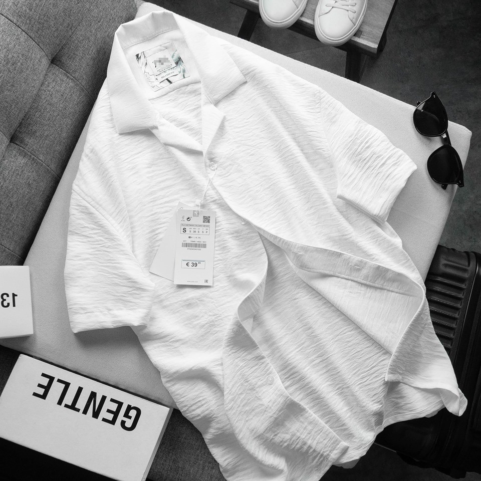 Sơ Mi Đũi Nhăn Cổ Vest | BigBuy360 - bigbuy360.vn