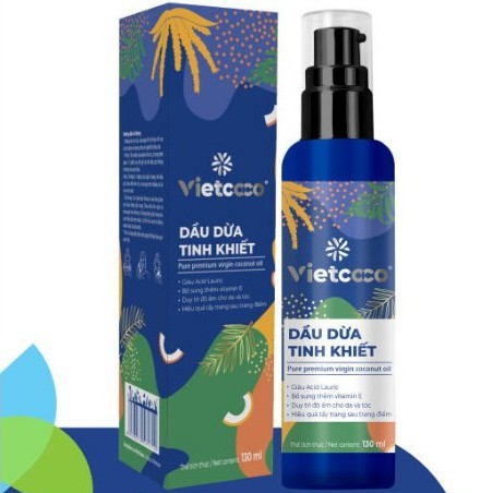 Dầu dừa VIETCOCO 250ml dầu dừa nguyên chất dầu dừa ép lạnh từ cơm dừa tươi chất lượng cao