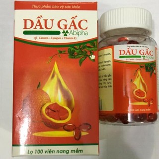 Thực phẩm bảo vệ sức khỏe. DẦU GẤC ABIPHA (lọ 100viên)