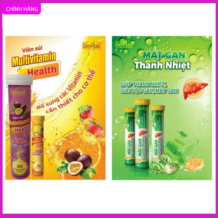 Viên sủi 1 tuýp 20 viên. Bổ sung Vitamin C, B, PP, Actiso. Tăng sức đề kháng. Bổ Thận Mát gan, giảm mệt mỏi căng thẳng