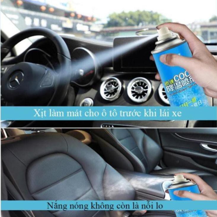 Bình Xịt Làm Lạnh Tức Thì tramieshop68, Chai Xịt Làm Mát Nội Thất Ô Tô, Làm Mát Cơ Thể, Giảm Đau Do Chấn.Thương