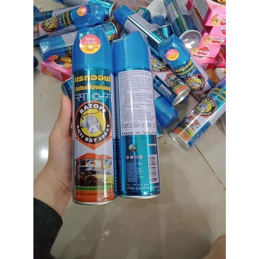 2 Bình Xịt Đuổi Chuột RAT OFF Hàng Chuẩn Thái Lan Dung Tích 200ml